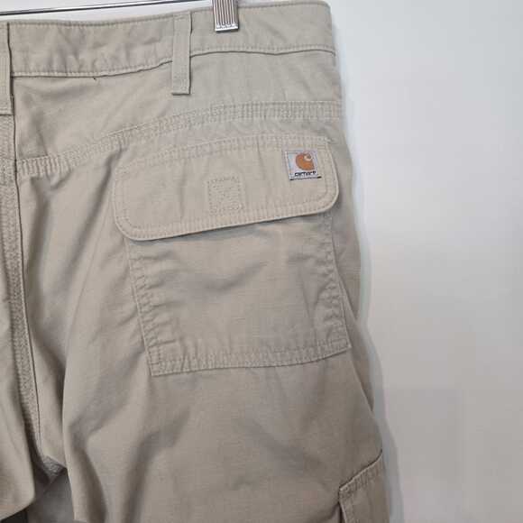 Carhartt Women’s Cropped Cargo Pants Size 12 Ripstop Khaki Relaxed Fit Utility - Picture 6 of 8
